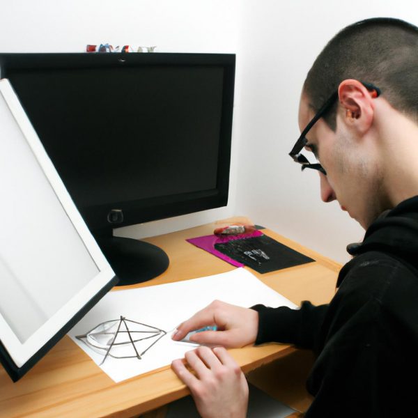 Person working on graphic design